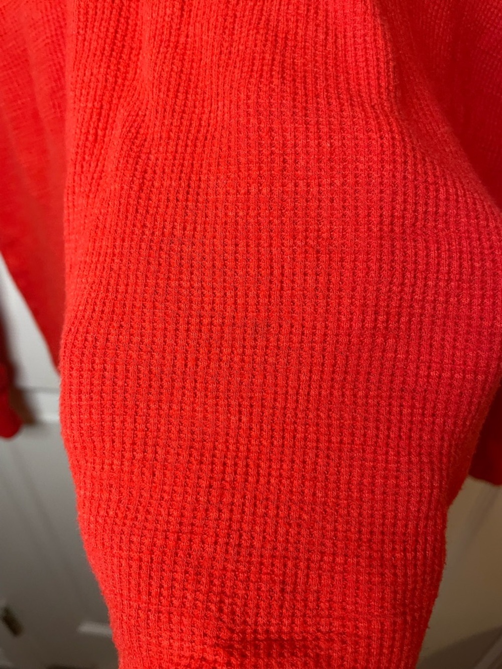 Aerie Real Soft Waffle Henley Pajama Top in Red Size XL - Picture 6 of 8